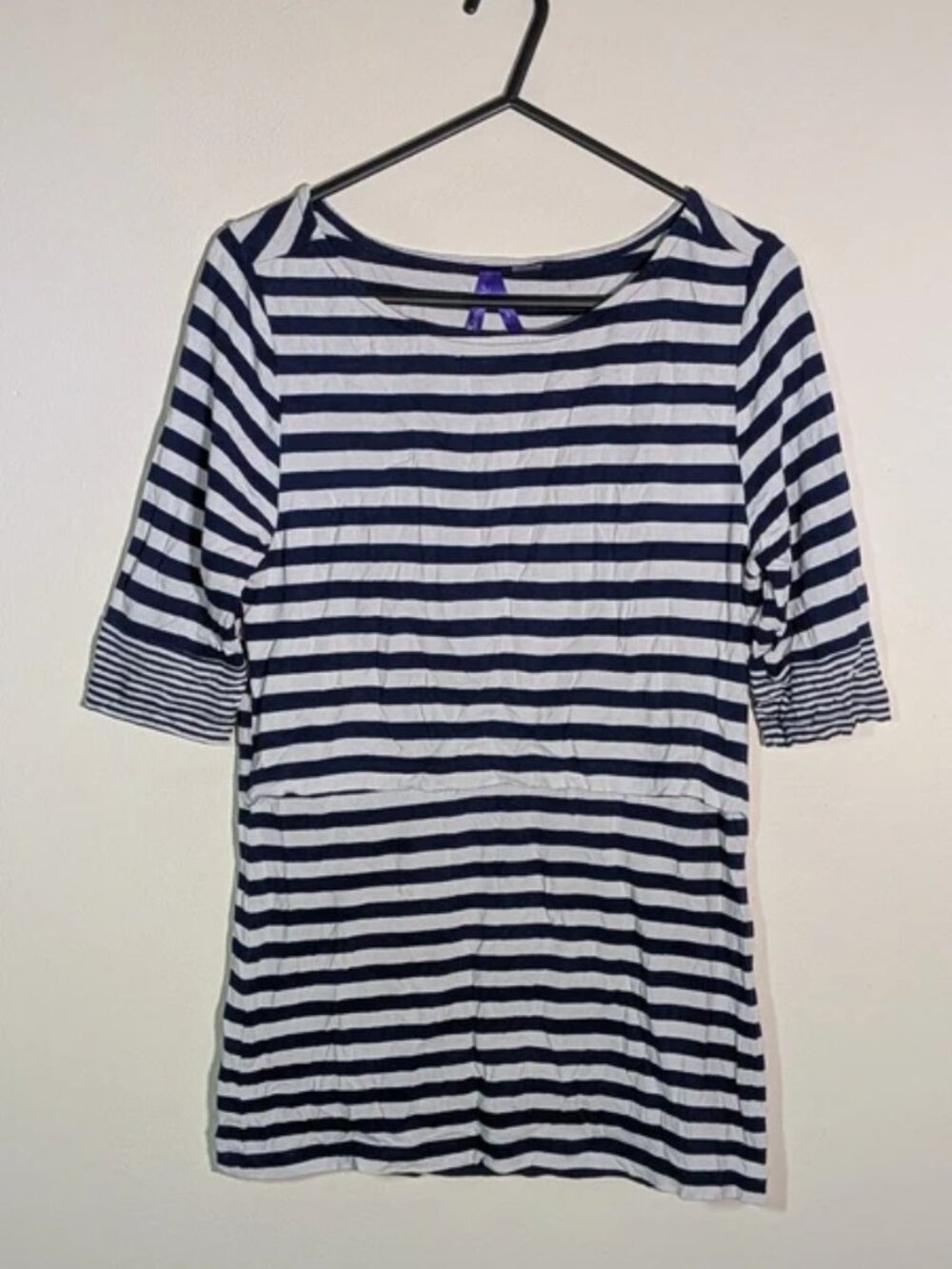 Seraphine Women's Striped T Shirt - Navy - Size Small - Picture 1 of 4